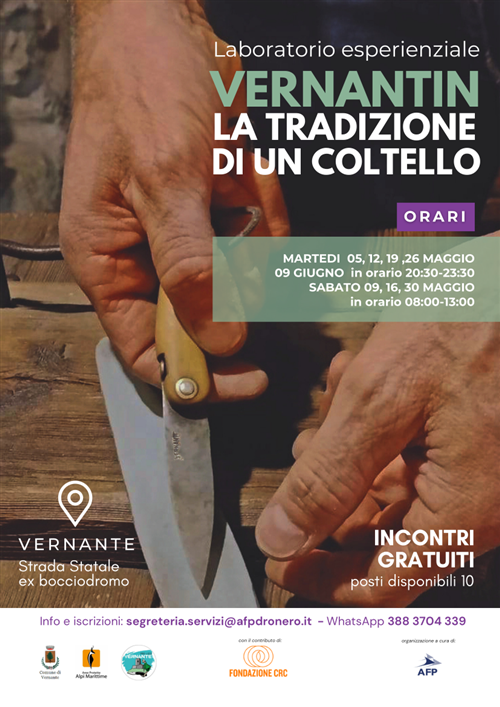 Laboratorio esperienziale "VERNANTIN" LA TRADIZIONE DI UN COLTELLO